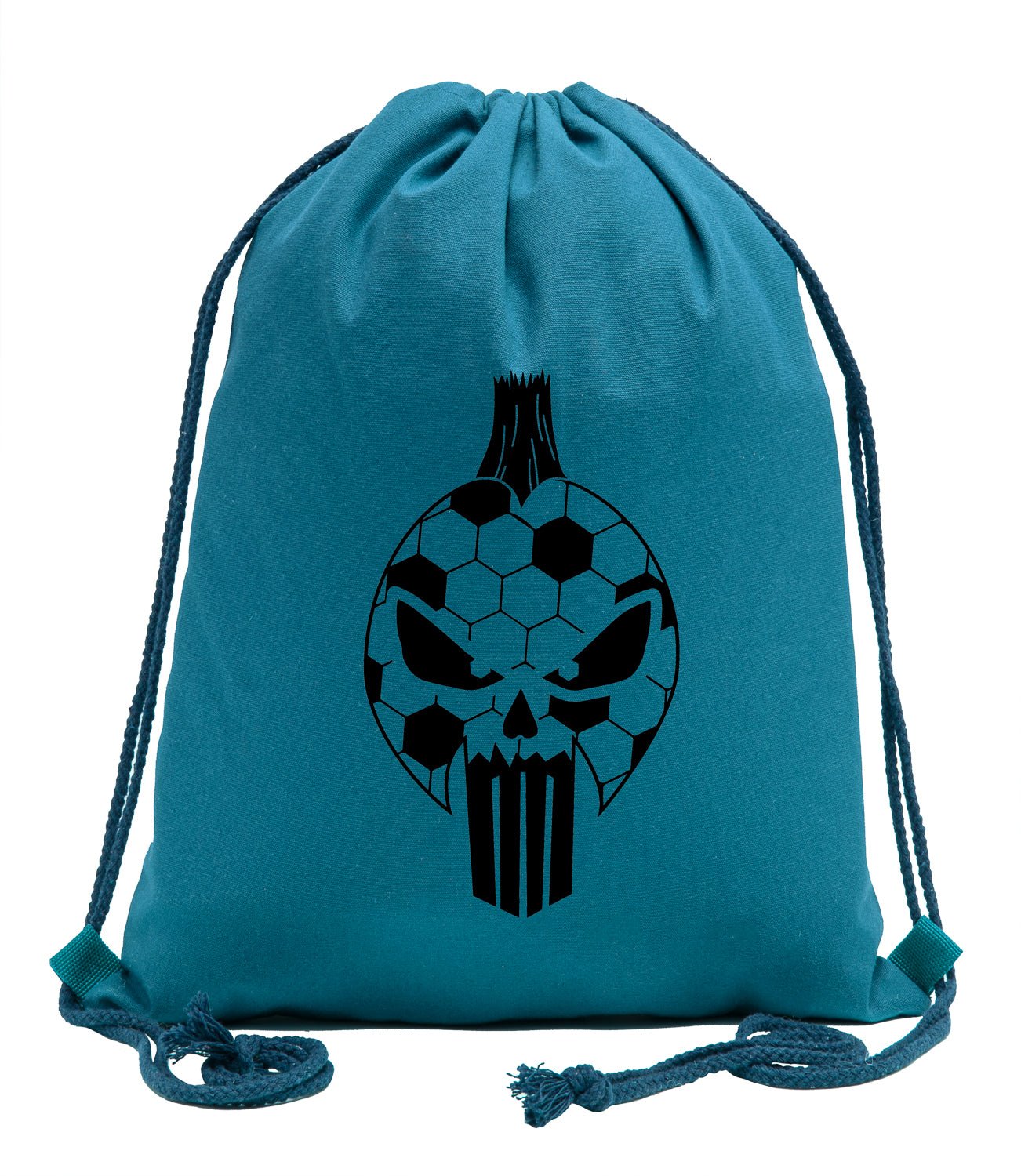 Classic Soccer Ball Skull Cotton Drawstring Bag - Mato & Hash