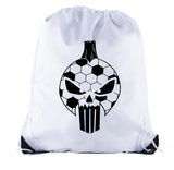 Classic Soccer Ball Skull Polyester Drawstring Bag - Mato & Hash