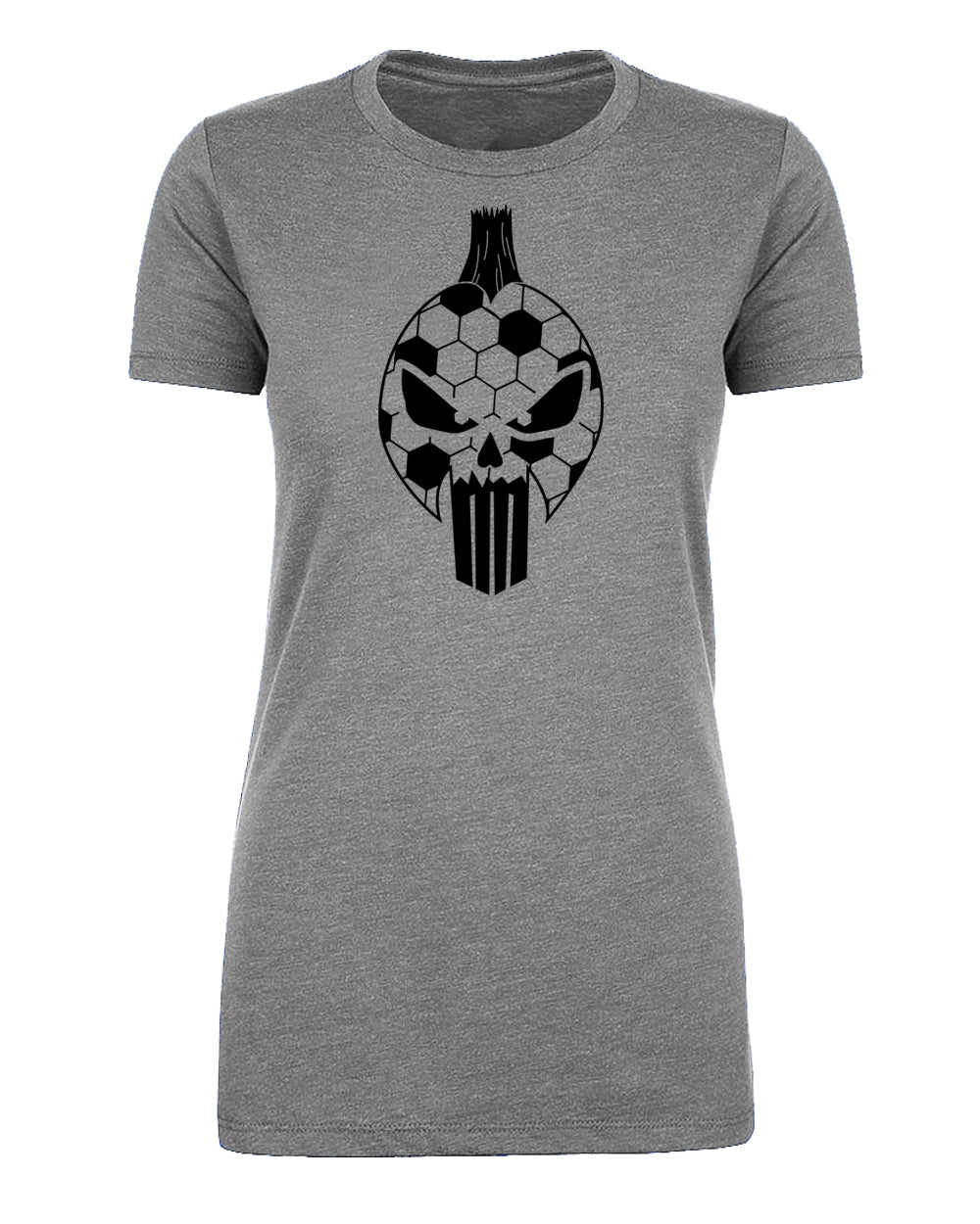 Classic Soccer Ball Skull Womens T Shirts - Mato & Hash