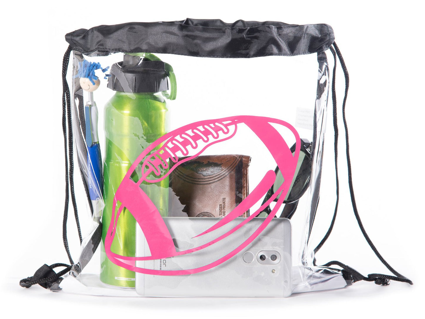 Clear Stadium Approved Mini Drawstring Bag - Mato & Hash
