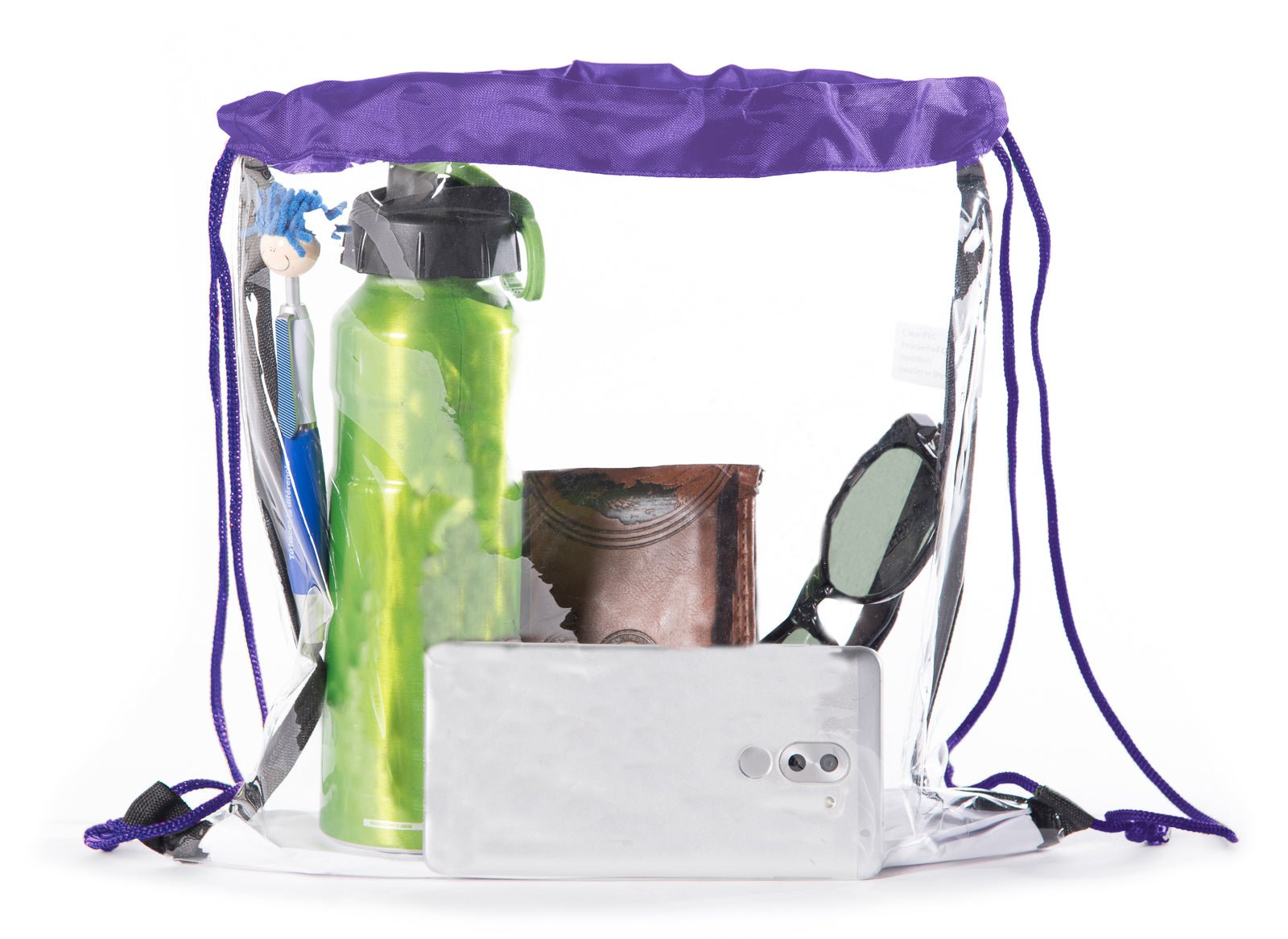 Clear Stadium Approved Mini Drawstring Bag - Mato & Hash