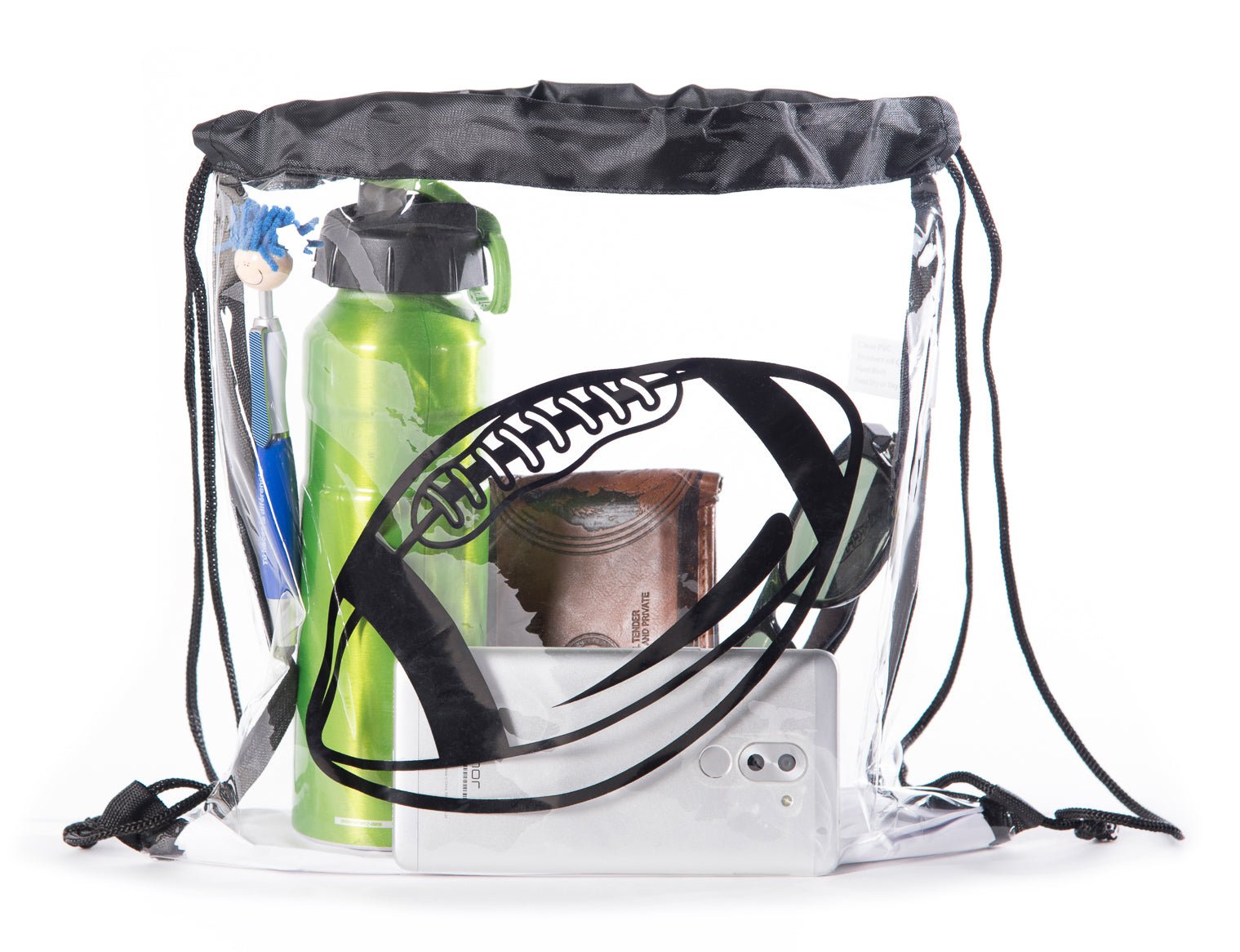 Clear Stadium Approved Mini Drawstring Bag - Mato & Hash