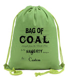 Coal Straight From the North Pole To: Custom Cotton Drawstring Bag - Mato & Hash