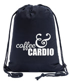 Coffee & Cardio Cotton Drawstring Bag