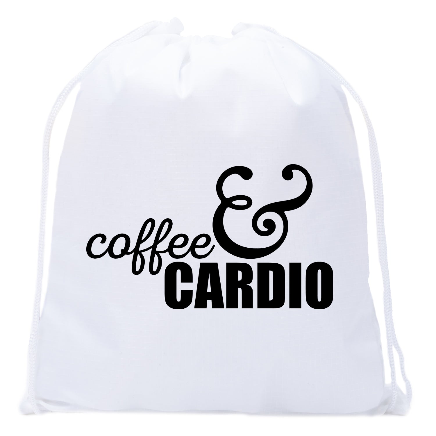 Coffee & Cardio Mini Polyester Drawstring Bag - Mato & Hash