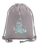 Colorful Snowflake Castle Cotton Drawstring Bag - Mato & Hash