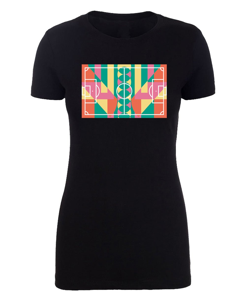 Colorful Soccer Field Womens T Shirts - Mato & Hash