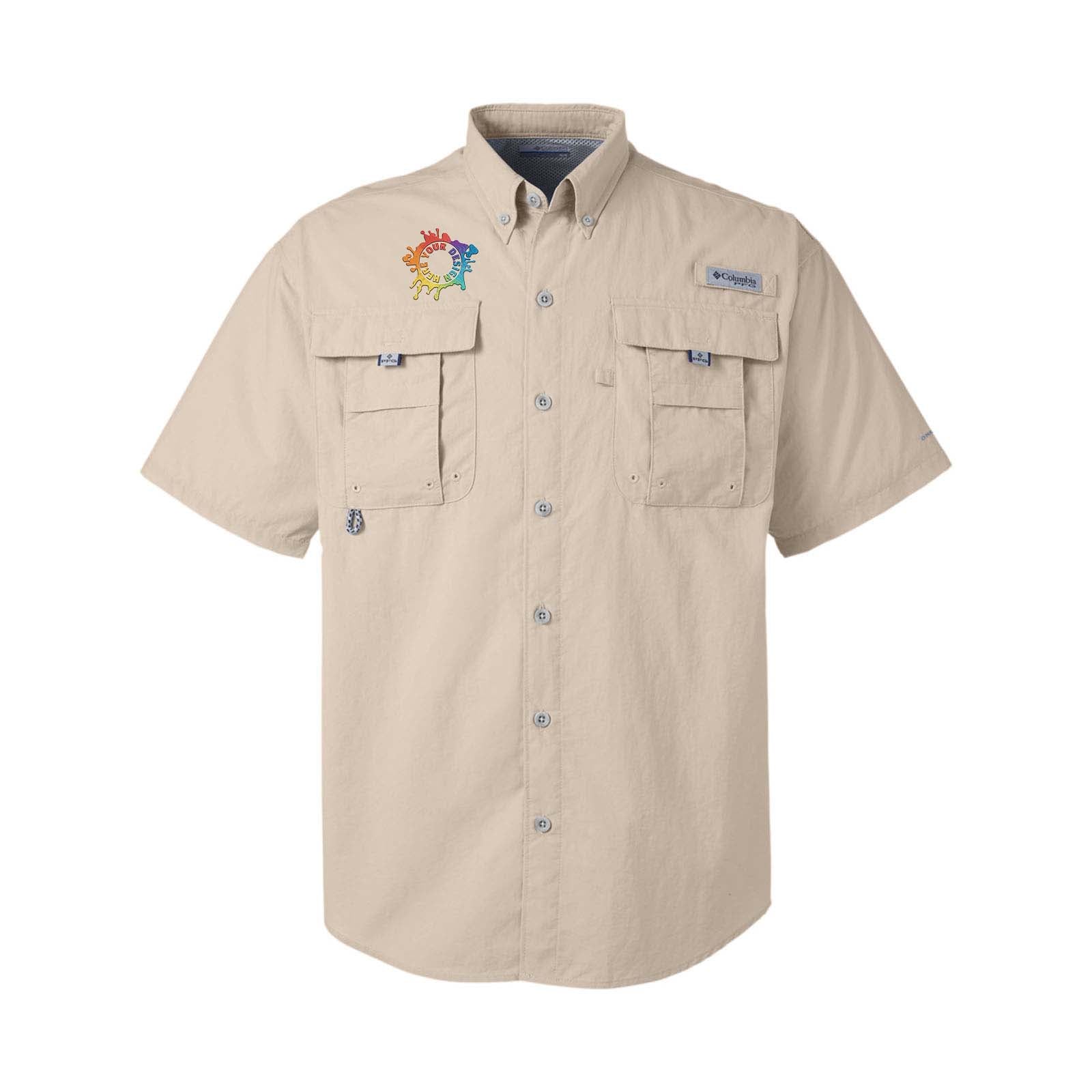 Columbia Men's Bahama II Short-Sleeve Shirt Embroidery Fossil / 2x-large Columbia Men's Bahama II Short-Sleeve Shirt Embroidery Fossil / 2x-large