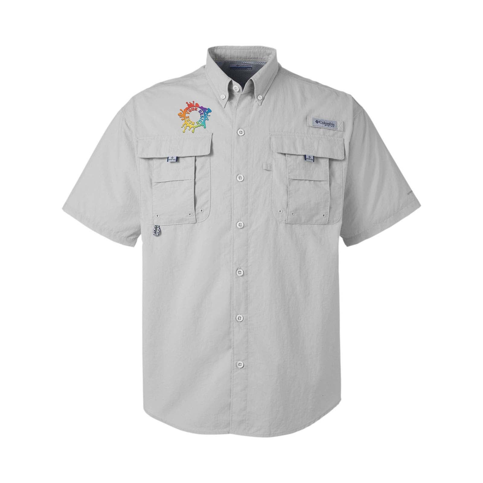 Columbia Men's Bahama II Short-Sleeve Shirt Embroidery Cool Gray / Small