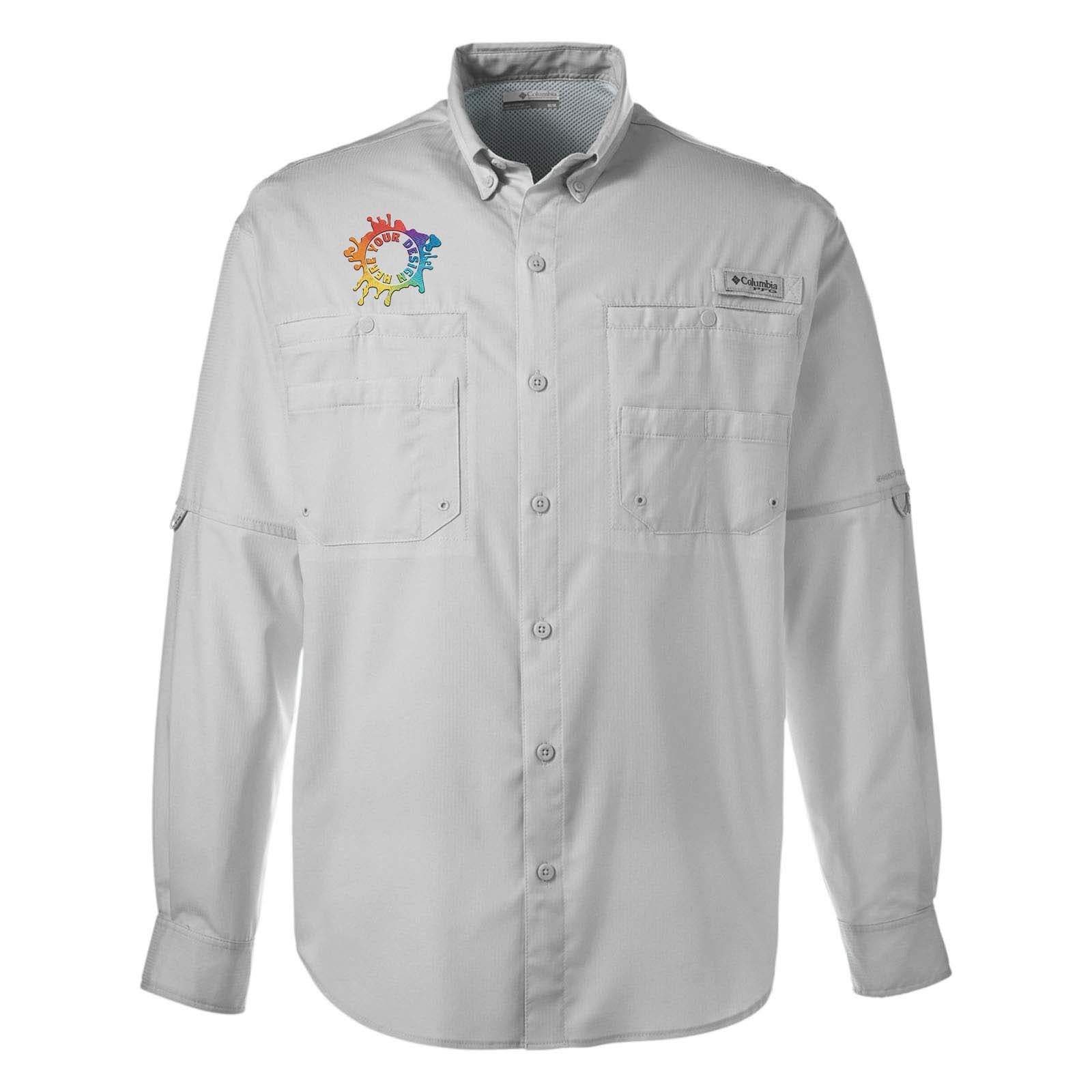 Columbia Men's Tamiami II Long-Sleeve Shirt Embroidery Cool Gray / Medium