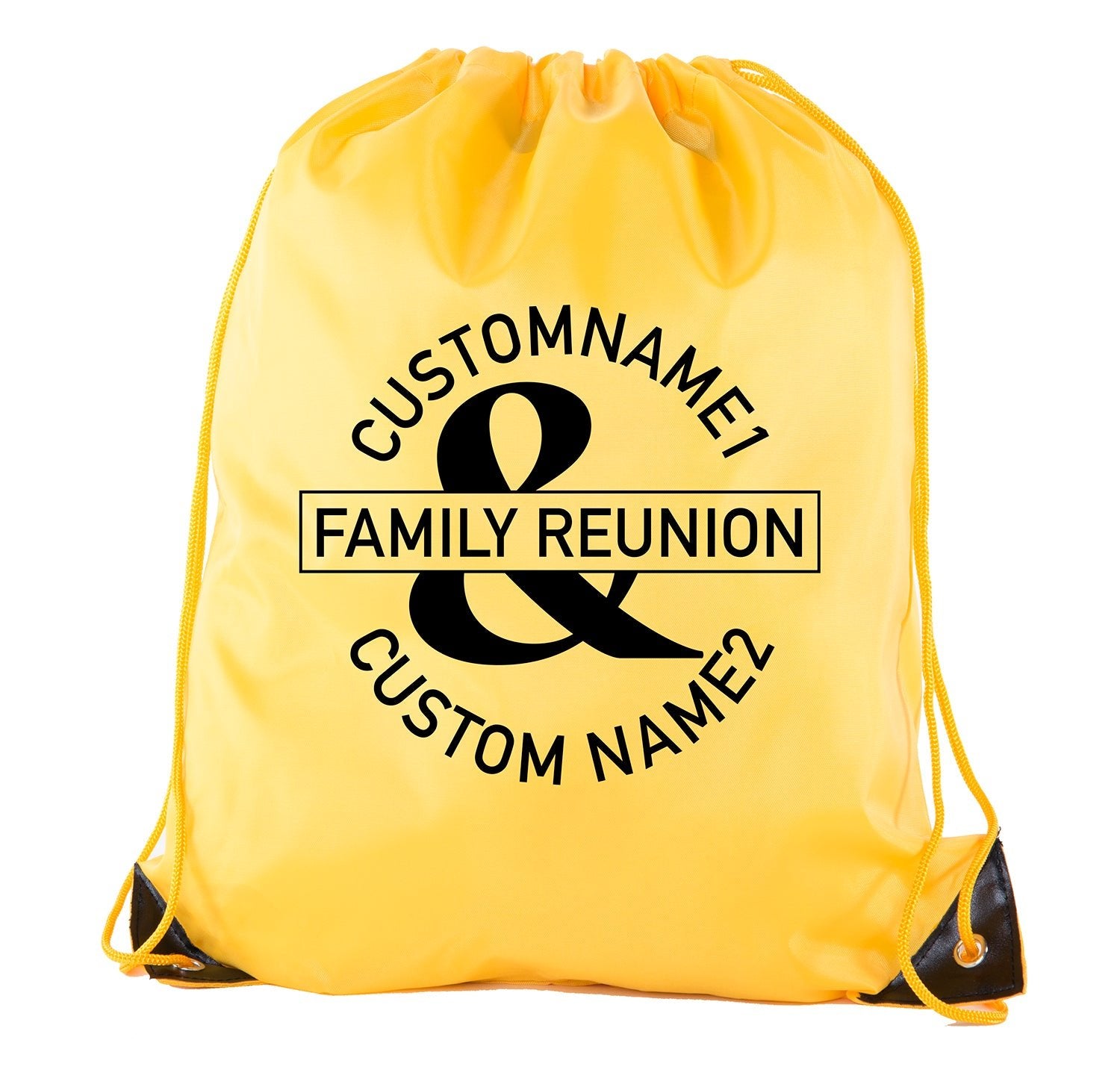 Combined Family Reunion Custom Names Polyester Drawstring Bag - Mato & Hash