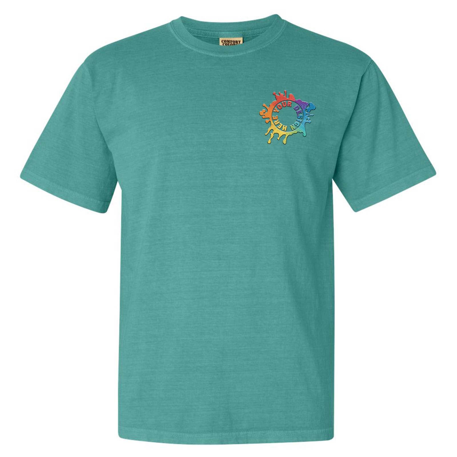 Comfort Colors Garment Dyed Heavyweight 100% Cotton T-Shirt Embroidery - Mato & Hash