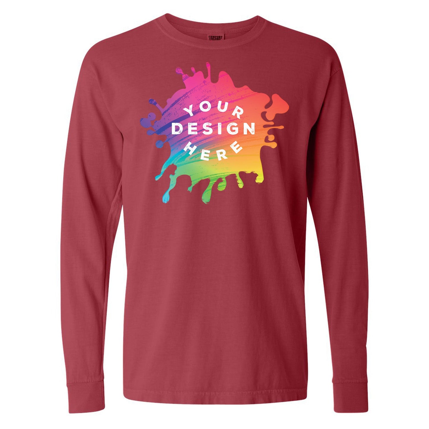 Comfort Colors Garment Dyed Heavyweight Men's 100% Cotton Long Sleeve T-Shirt - Mato & Hash