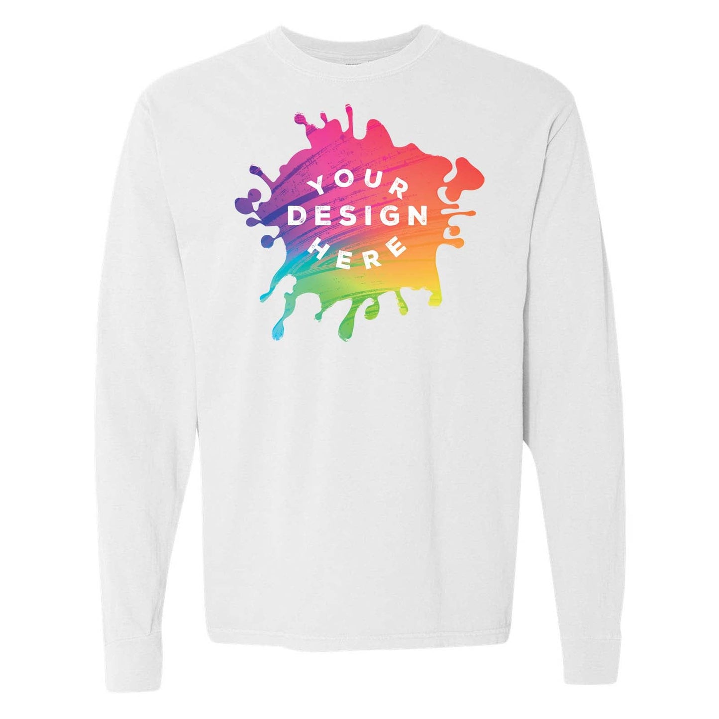 Comfort Colors Garment Dyed Heavyweight Men's 100% Cotton Long Sleeve T-Shirt - Mato & Hash