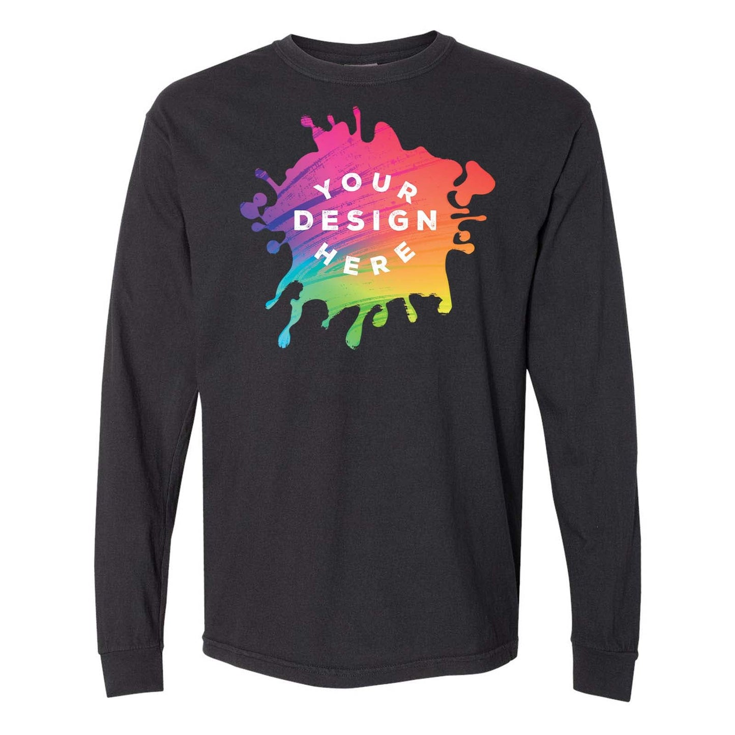 Comfort Colors Garment Dyed Heavyweight Men's 100% Cotton Long Sleeve T-Shirt - Mato & Hash