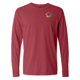 Comfort Colors Garment Dyed Heavyweight Men's 100% Cotton Long Sleeve T-Shirt Embroidery - Mato & Hash
