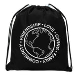 Community Globe Mini Polyester Drawstring Bag