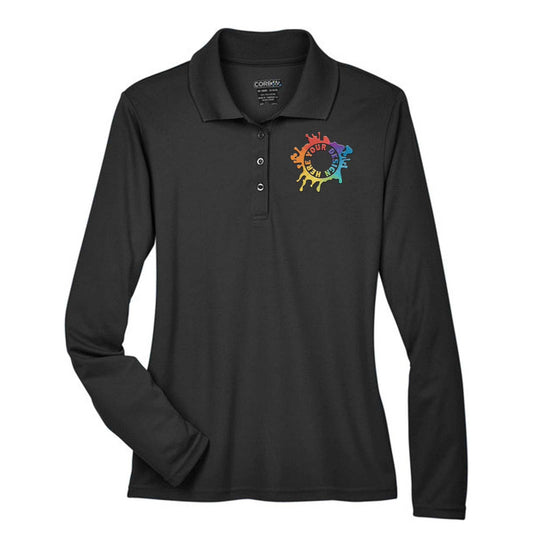 Core 365 Ladies' Pinnacle Performance Long-Sleeve Piqué Polo Embroidery - Mato & Hash
