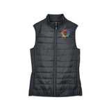 Core 365 Ladies' Prevail Packable Puffer Vest Jacket Embroidery - Mato & Hash