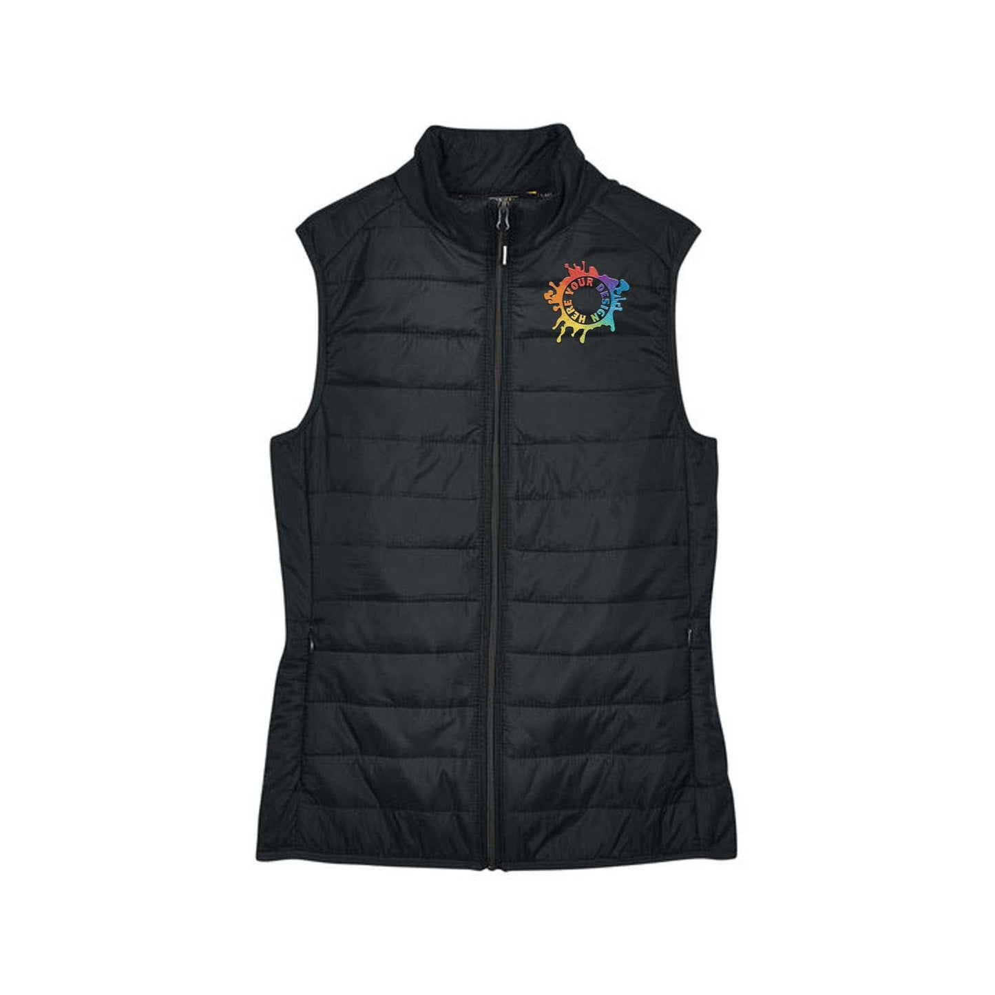 Core 365 Ladies' Prevail Packable Puffer Vest Jacket Embroidery - Mato & Hash