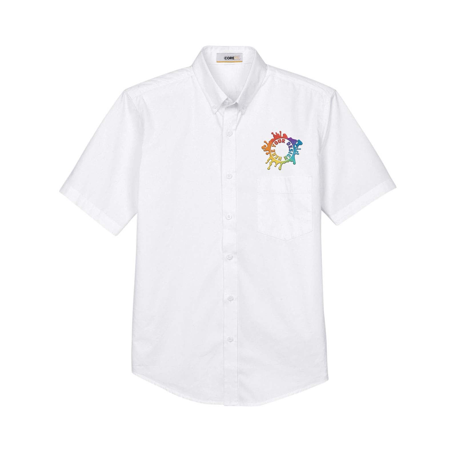Core 365 Men's Optimum Short-Sleeve Twill Shirt Embroidery - Mato & Hash