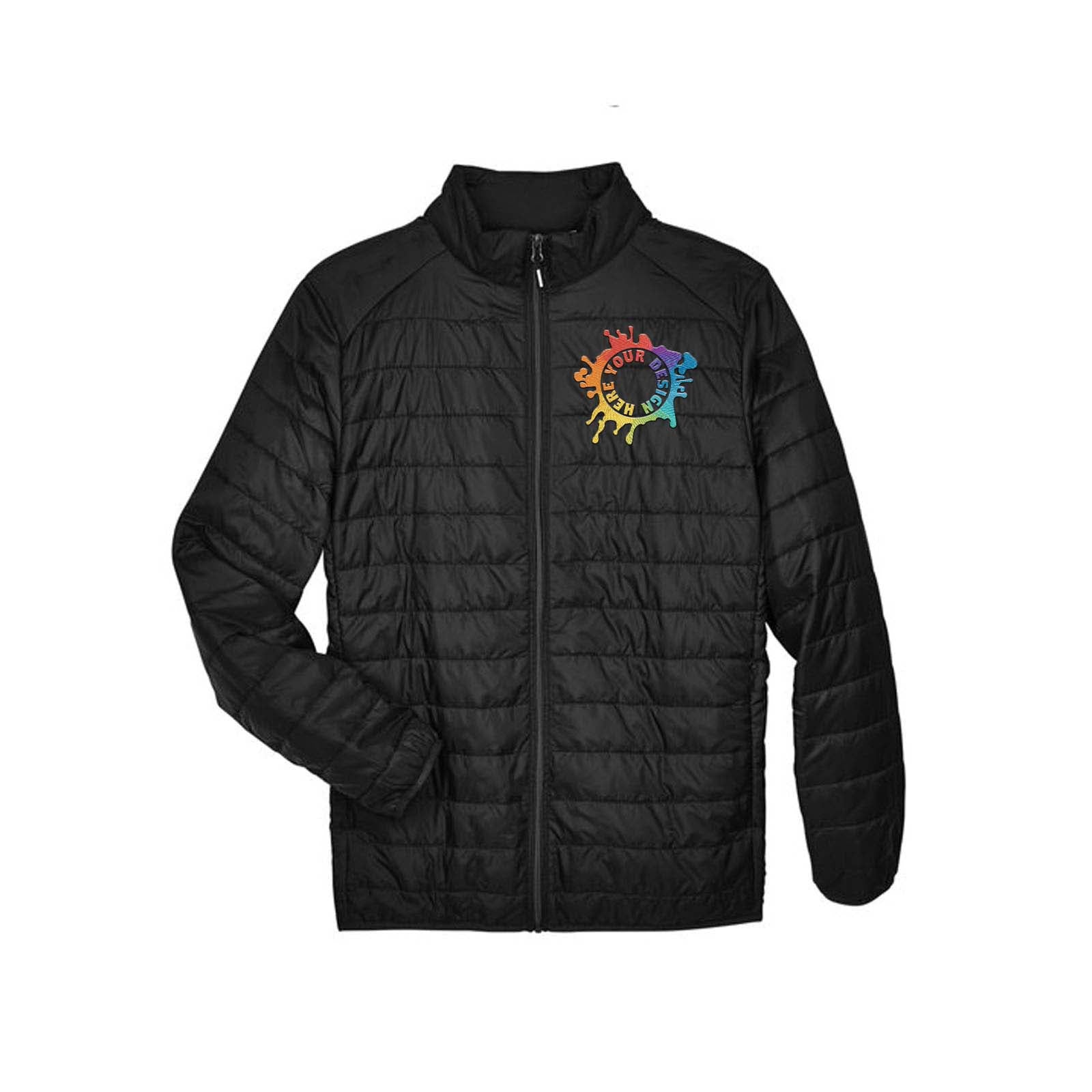 Core 365 Men's Prevail Packable Puffer Jacket Embroidery - Mato & Hash