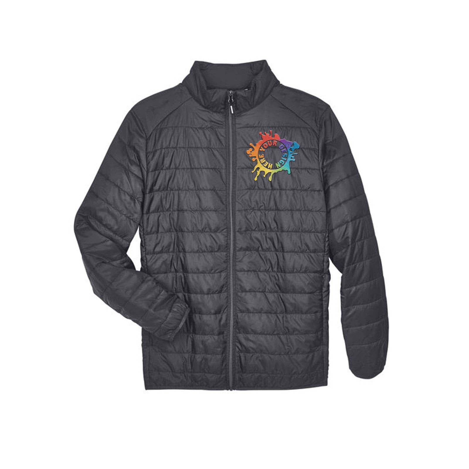 Core 365 Men's Prevail Packable Puffer Jacket Embroidery - Mato & Hash