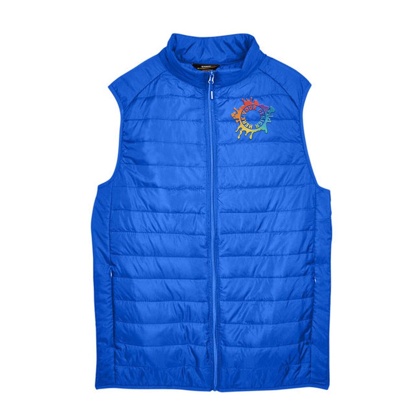 Core 365 Men's Prevail Packable Puffer Vest Jacket Embroidery - Mato & Hash