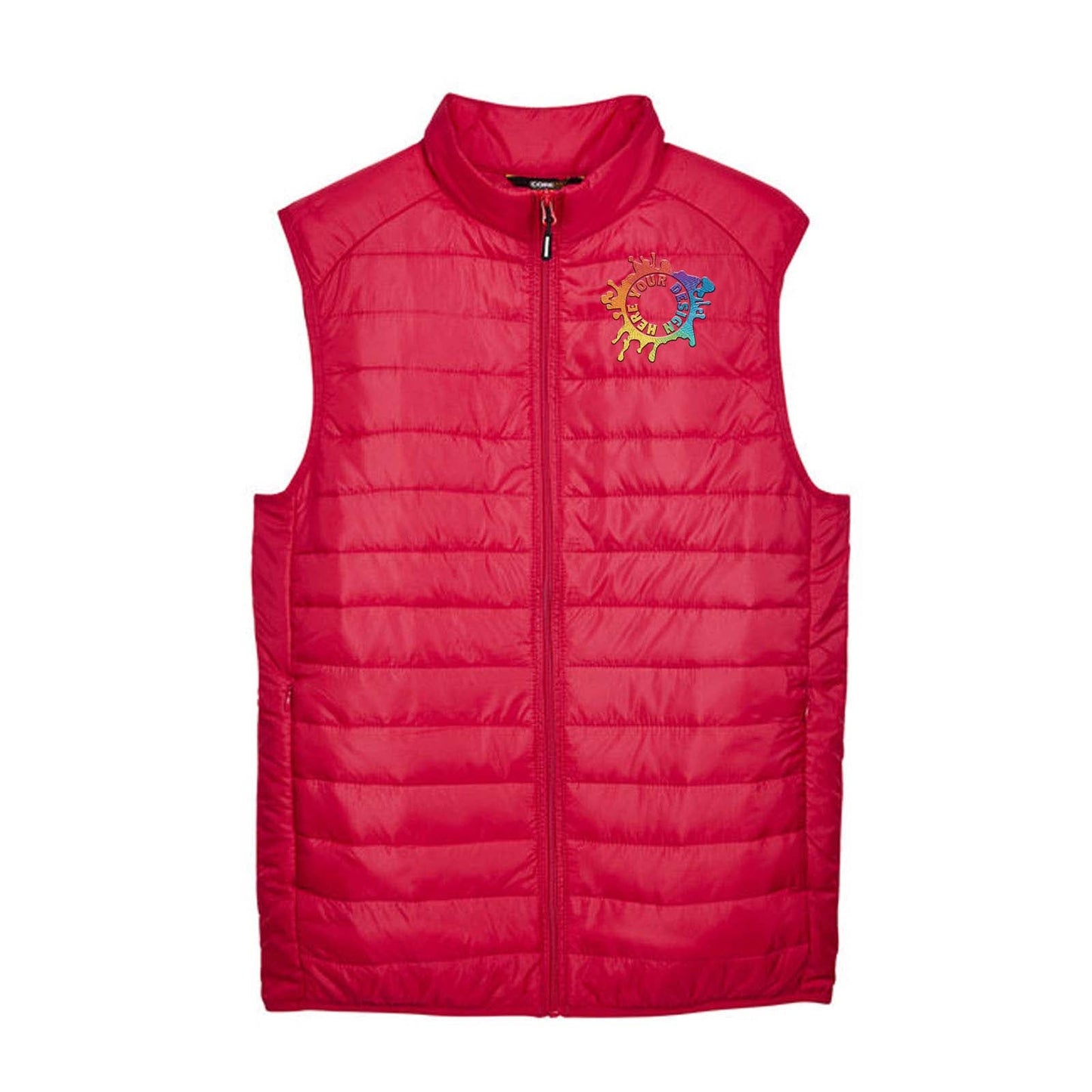 Core 365 Men's Prevail Packable Puffer Vest Jacket Embroidery - Mato & Hash
