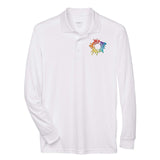 Core365 Men's Pinnacle Performance Polyester Long Sleeve Piqué Polo T-Shirt Embroidery - Mato & Hash