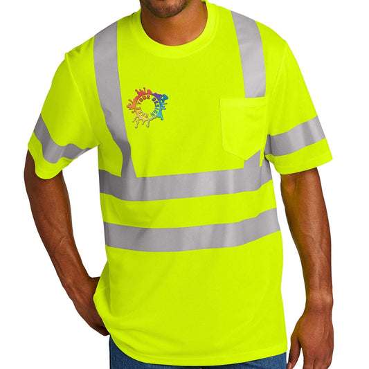 CornerStone® ANSI 107 Class 3 Mesh Tee Embroidery - Mato & Hash