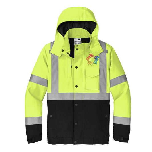 CornerStone® ANSI 107 Class 3 Waterproof Insulated Ripstop Bomber Jacket Embroidery - Mato & Hash