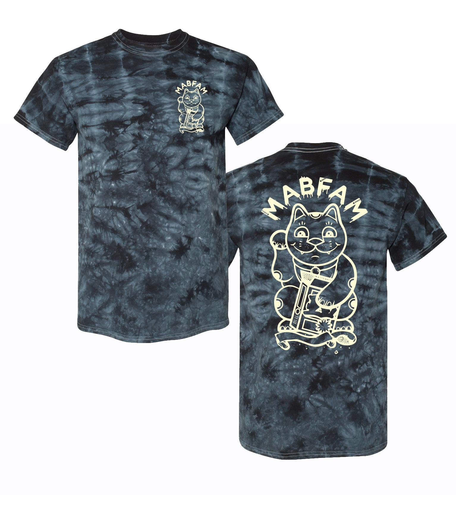 Craig M October "Tie Dye Cat" Front and Back Print INTERNATIONAL - Mato & Hash