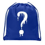Creepy Question Mark Mini Polyester Drawstring Bag - Mato & Hash