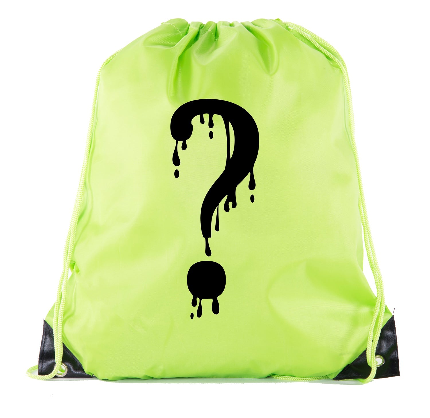 Creepy Question Mark Polyester Drawstring Bag - Mato & Hash