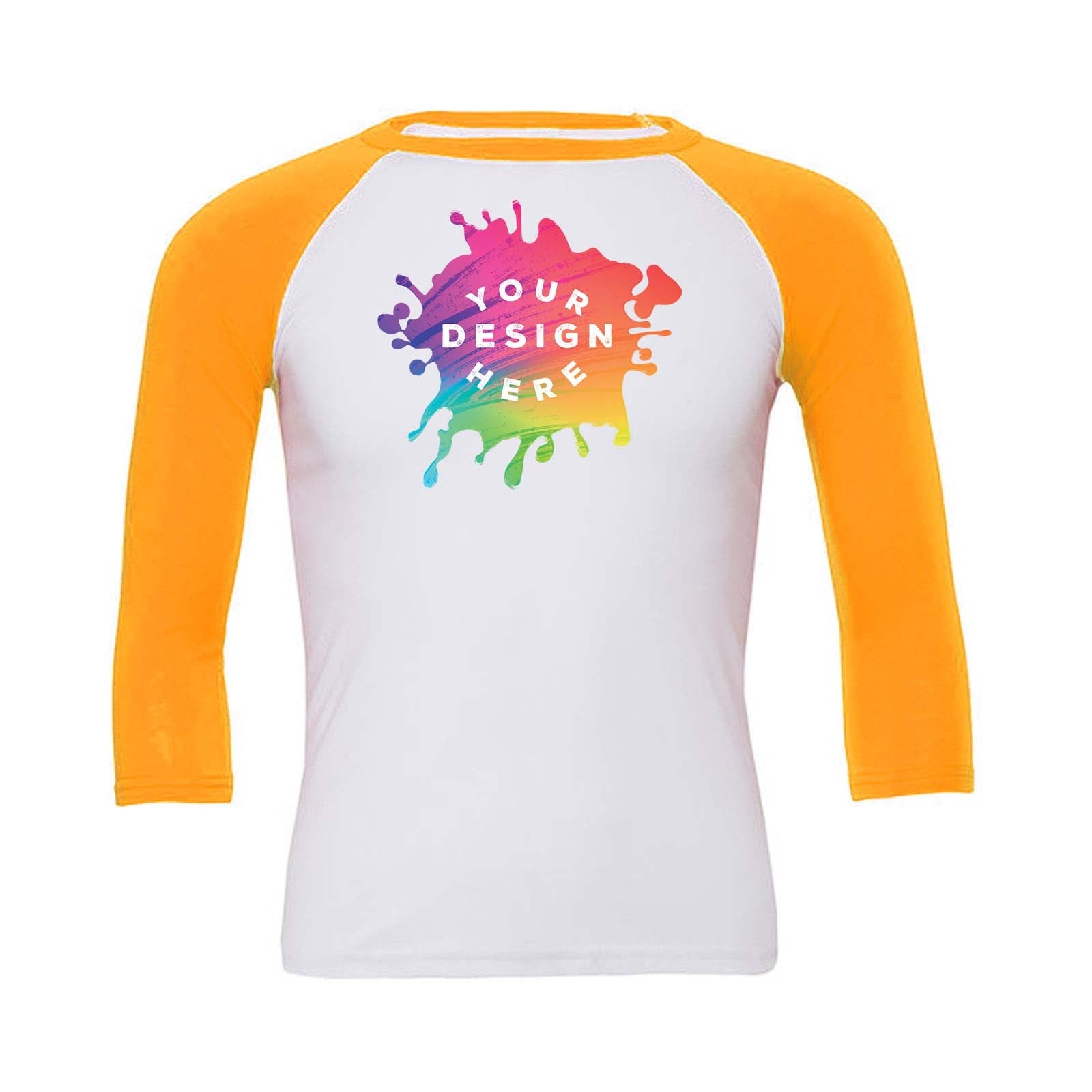 Custom Bella + Canvas Unisex 3/4-Sleeve Baseball Raglan T-Shirt - Mato & Hash