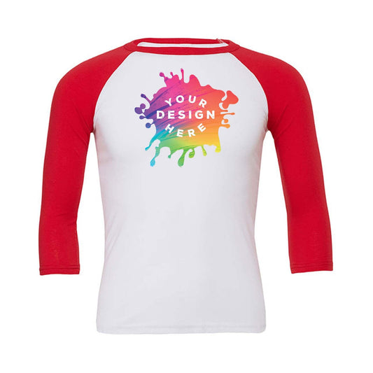 Custom Bella + Canvas Unisex 3/4-Sleeve Baseball Raglan T-Shirt - Mato & Hash