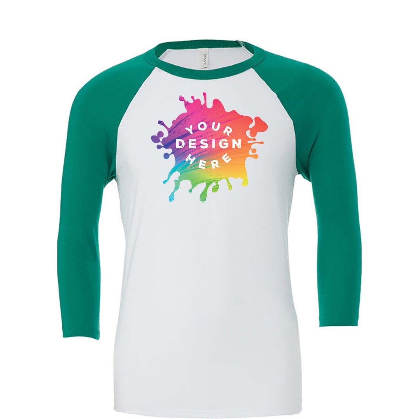 Custom Bella + Canvas Unisex 3/4-Sleeve Baseball Raglan T-Shirt - Mato & Hash