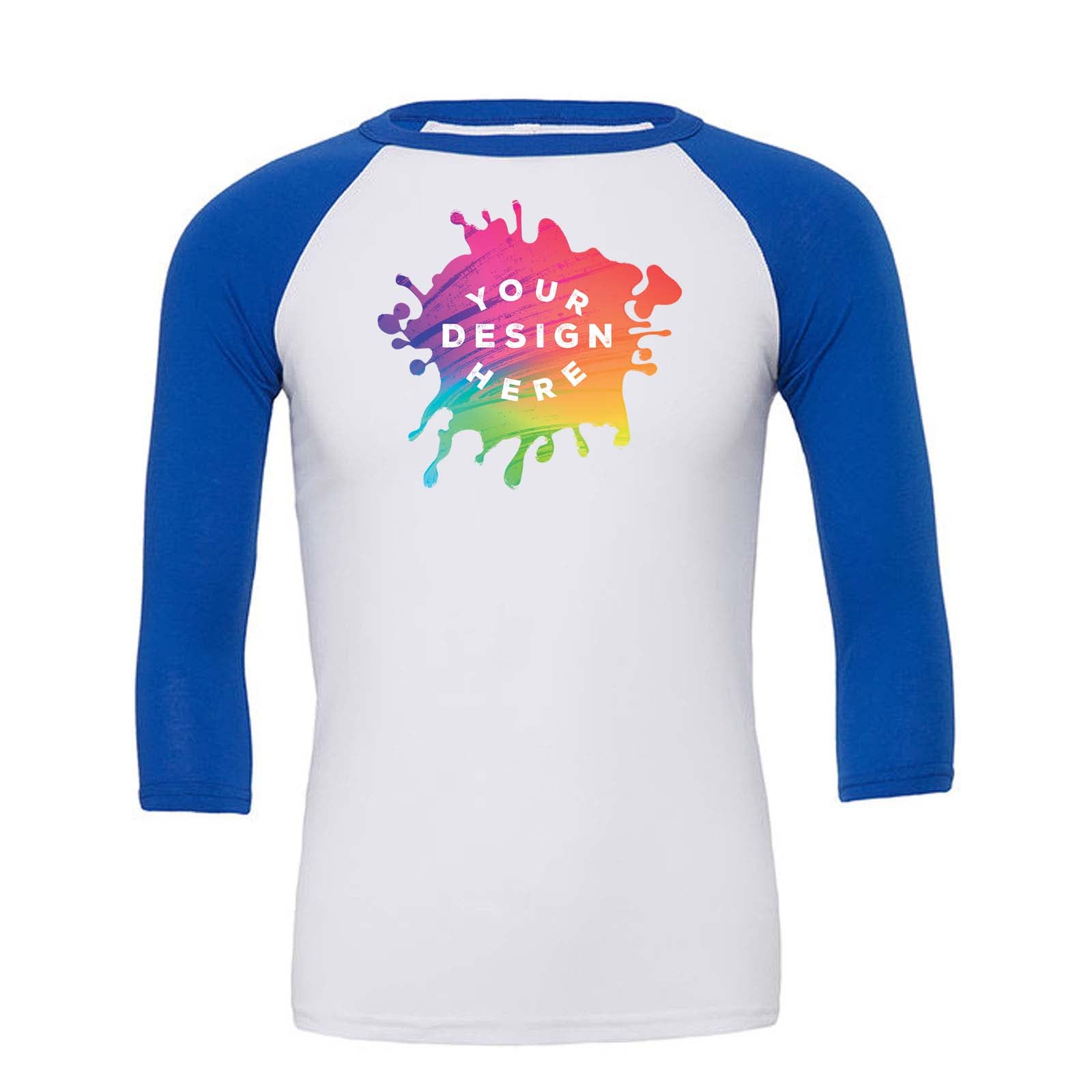Custom Bella + Canvas Unisex 3/4-Sleeve Baseball Raglan T-Shirt - Mato & Hash