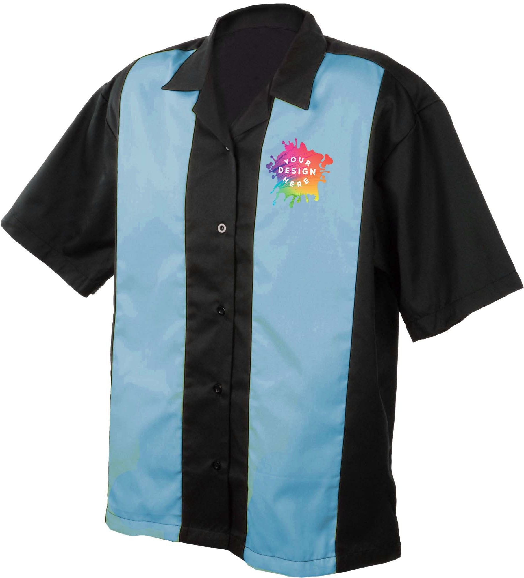 Mato & Hash Custom Retro Bowling Shirts Black/Blue / 3X Large Mato & Hash Custom Retro Bowling Shirts Black/Blue / 3X Large