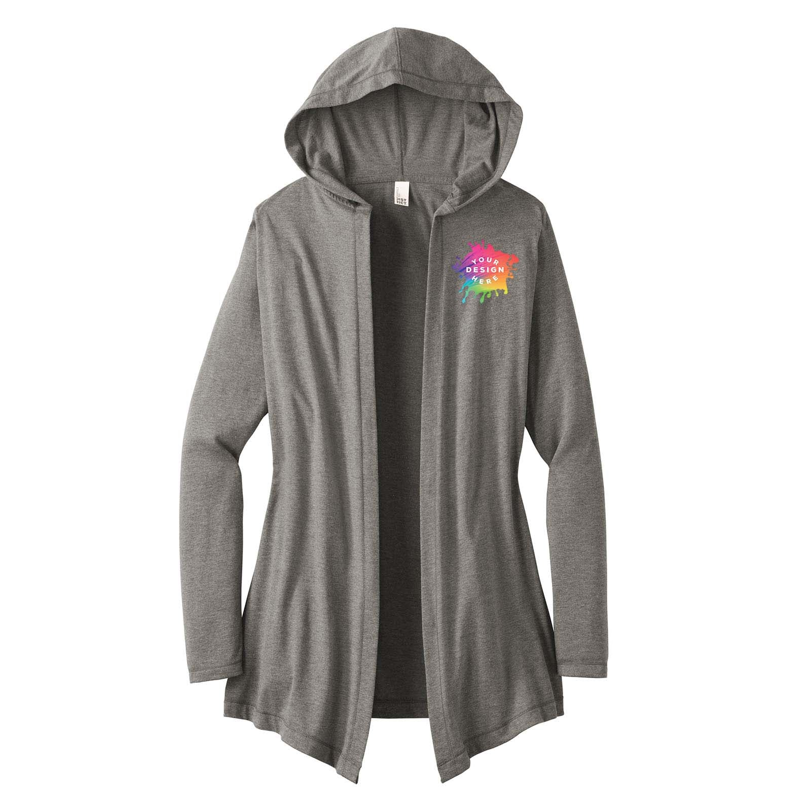 Custom District ® Women’s Perfect Tri ® Hooded Cardigan - Mato & Hash