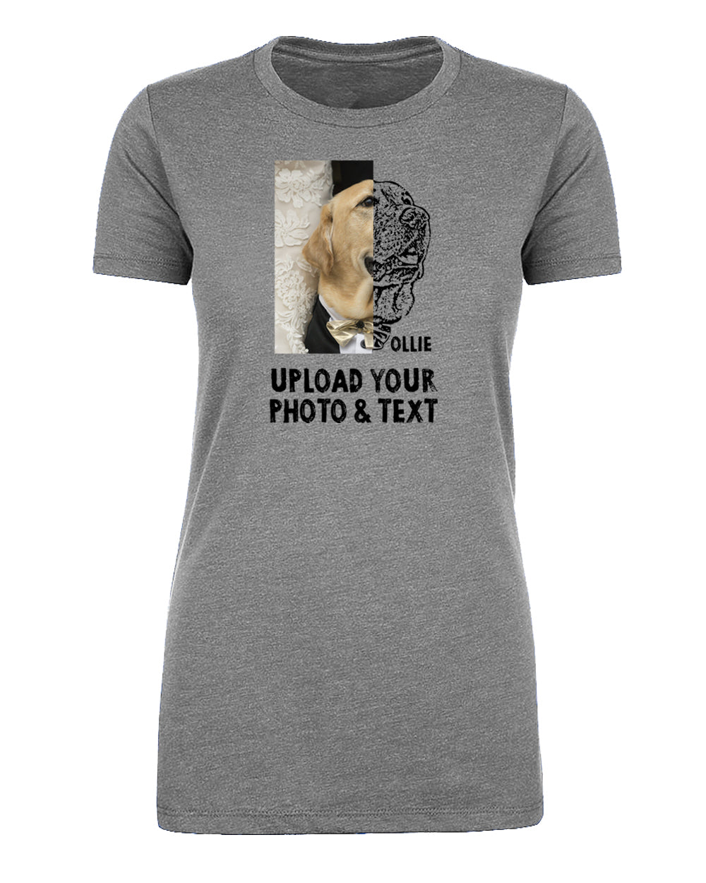 Custom Dog Picture & Name Womens T Shirts - Mato & Hash