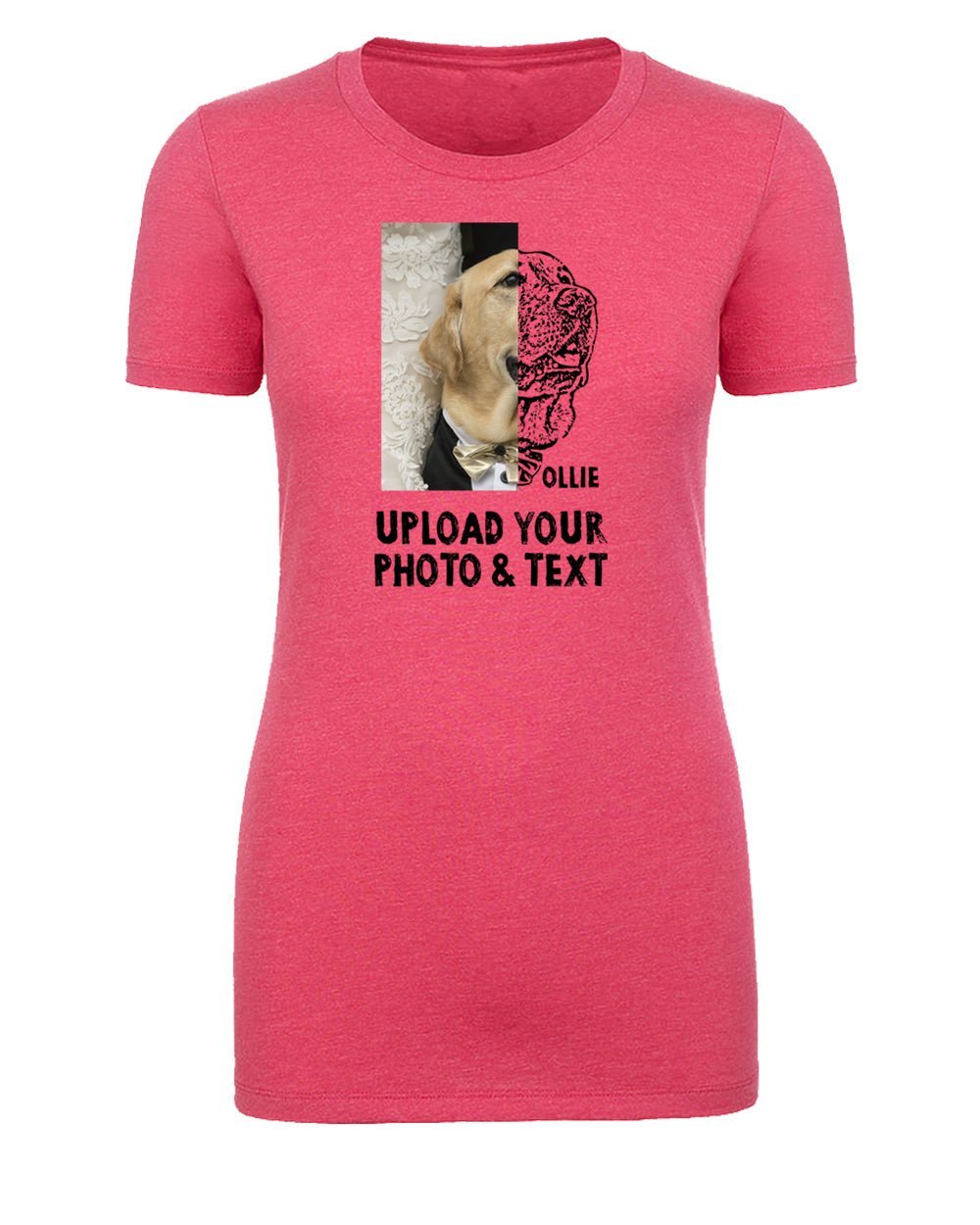 Custom Dog Picture & Name Womens T Shirts - Mato & Hash