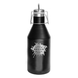 Custom-Engraved Black Vacuum Insulated Growler with Swing-Top Lid - Mato & Hash