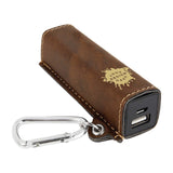 Custom-Engraved Laserable Leatherette 2200 mAh Power Bank with USB Cord - Mato & Hash