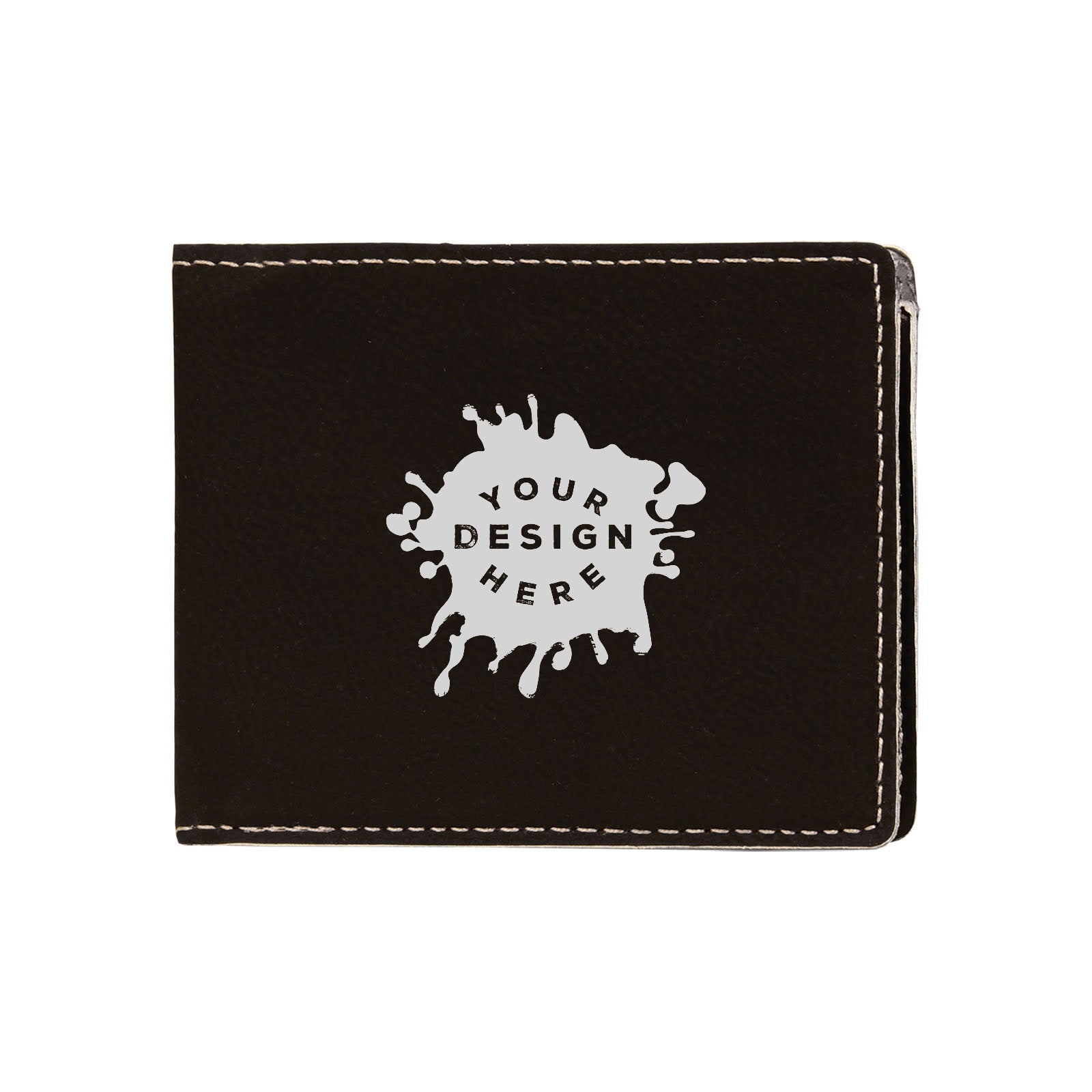 Custom-Engraved Laserable Leatherette Bifold Wallet - Mato & Hash