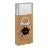 Custom-Engraved Laserable Leatherette Cigar Case with Cutter