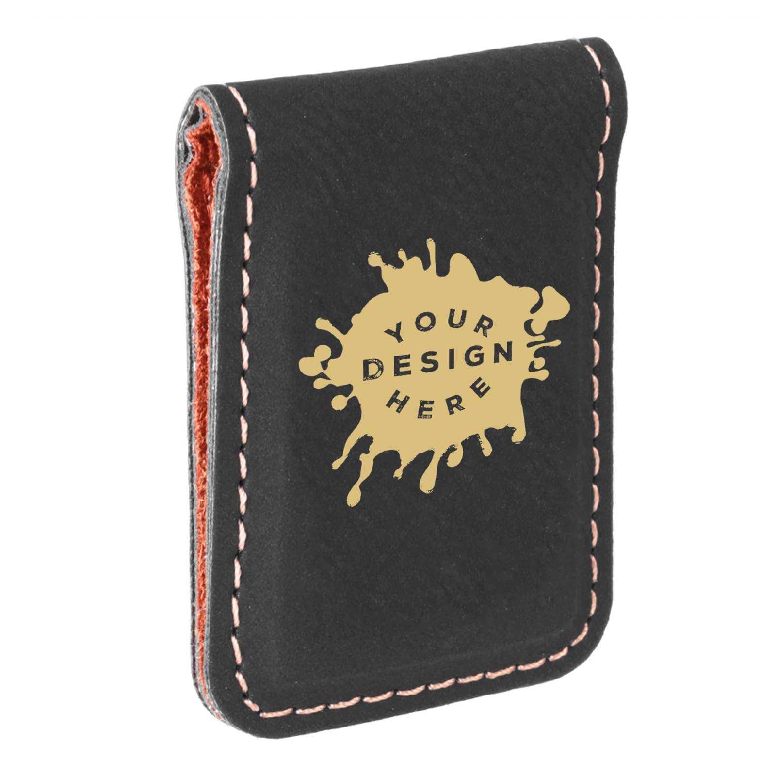 Custom-Engraved Laserable Leatherette Money Clip - Mato & Hash