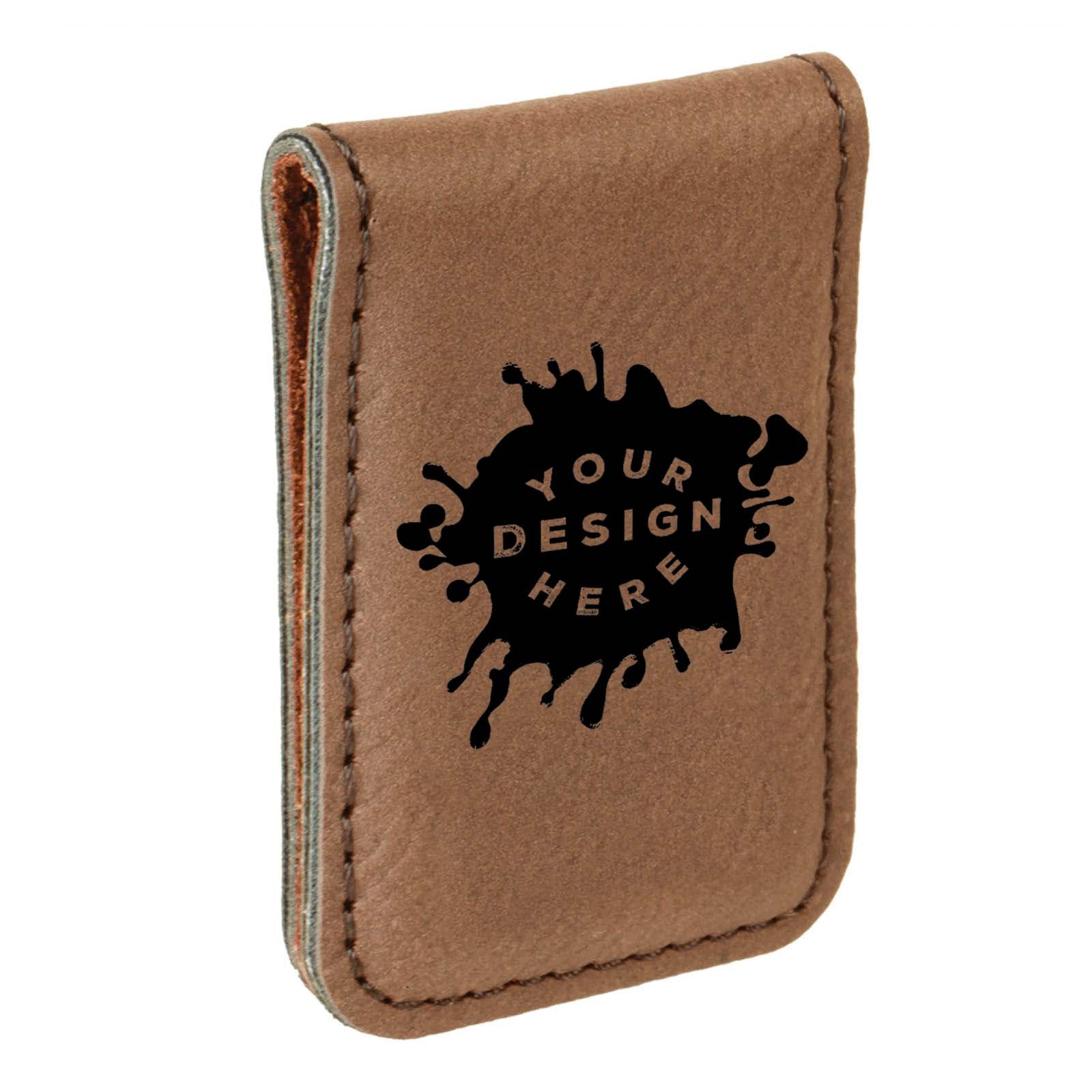 Custom-Engraved Laserable Leatherette Money Clip - Mato & Hash