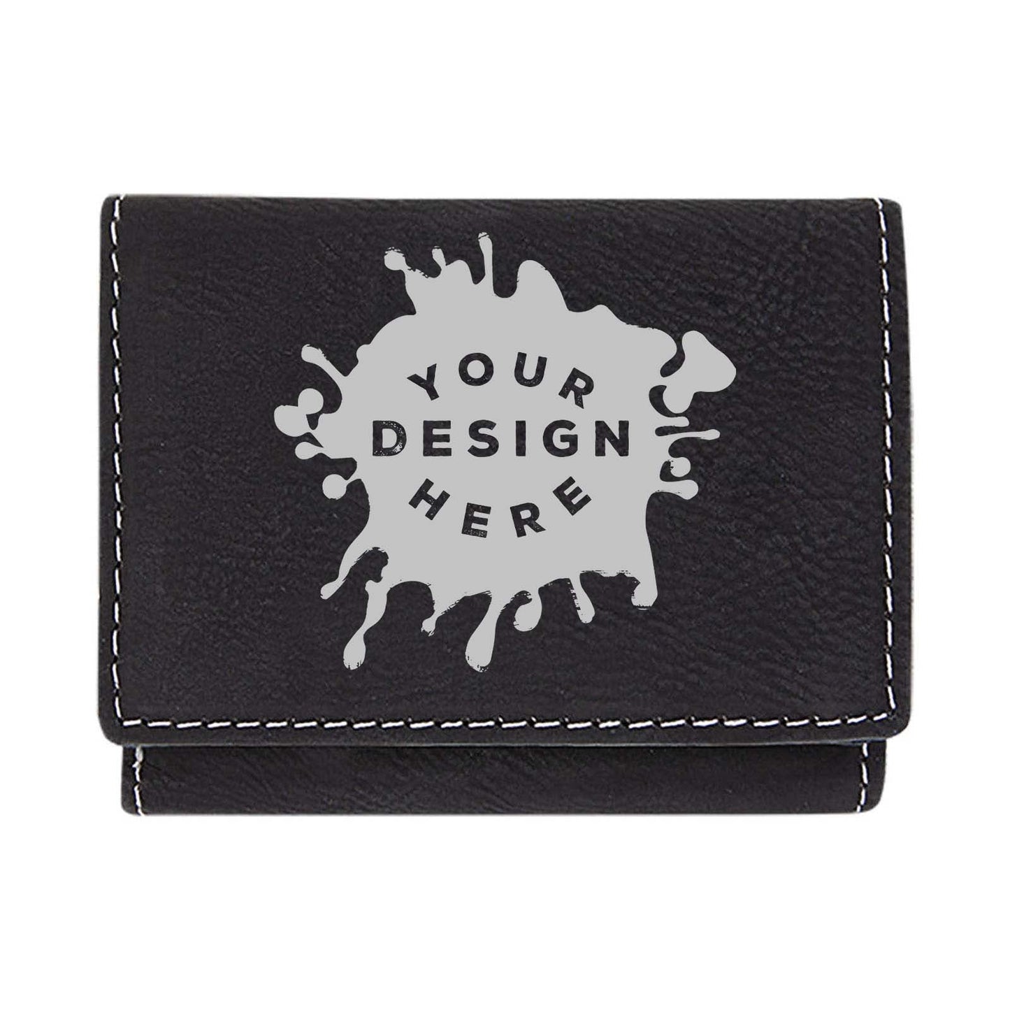 Custom-Engraved Laserable Leatherette Trifold Wallet - Mato & Hash